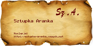 Sztupka Aranka névjegykártya